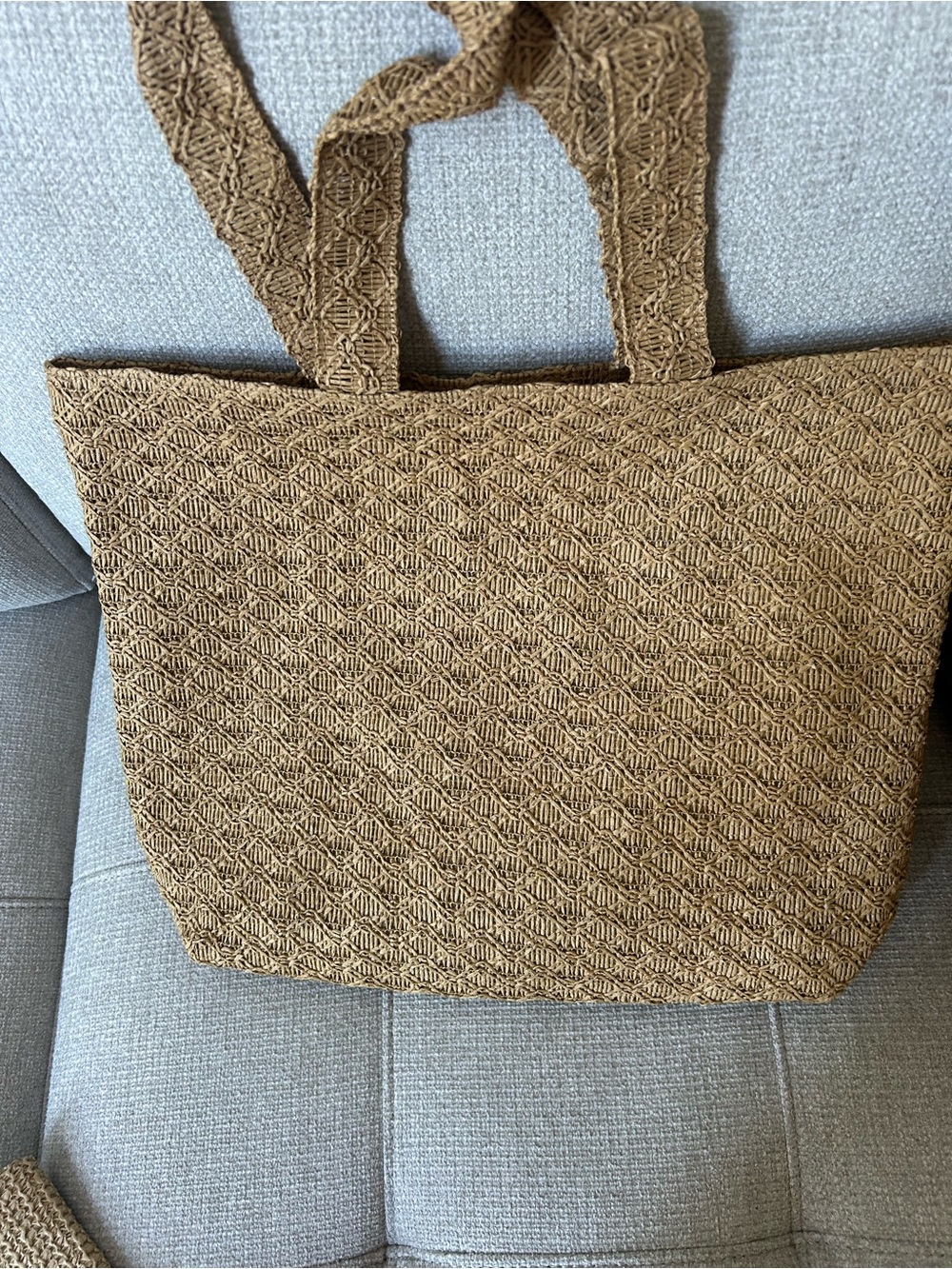 Dior Natural Raffia Tote with Matching Raffia Pouch - Picture 8 of 8
